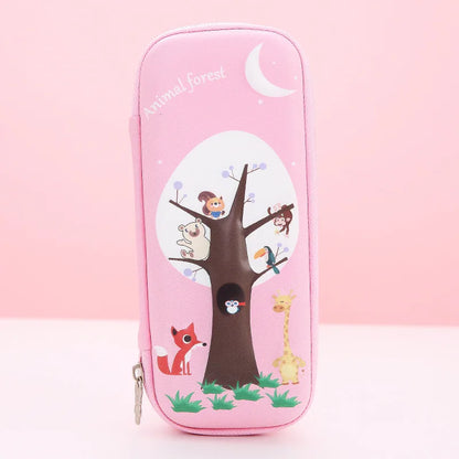 Large Capacity 3D Unicorn Pencil Case for Students - Three Layer School Stationery Box