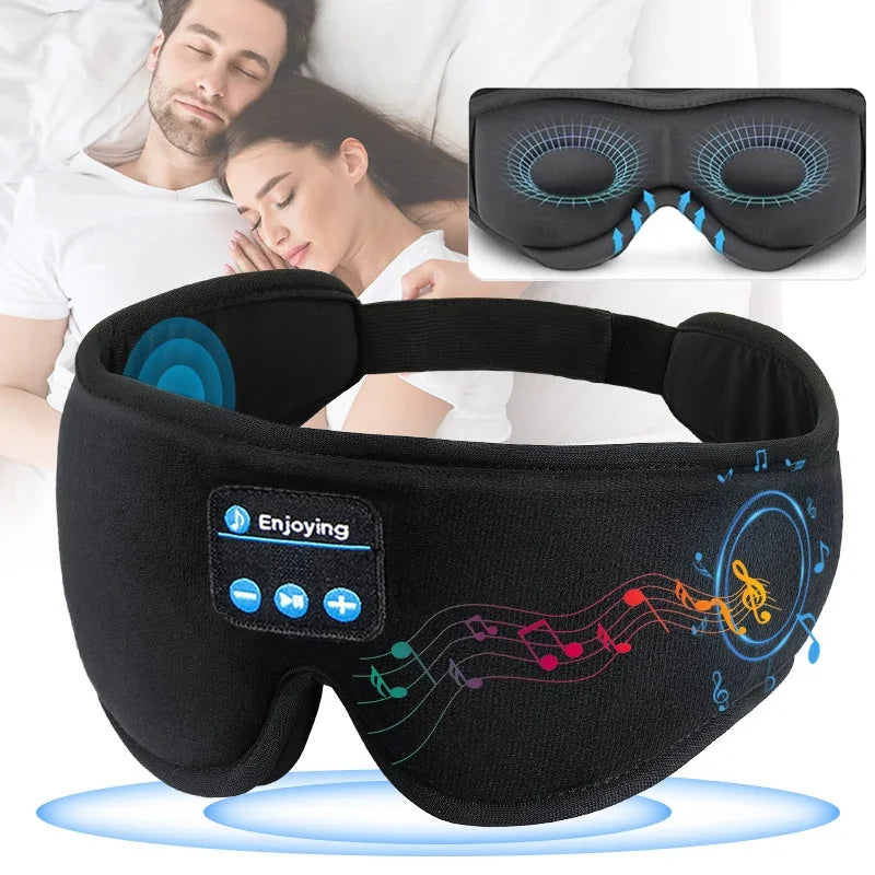 Sleep Headphones with 3D Eye Mask and Built-In HD Speaker for Music Play