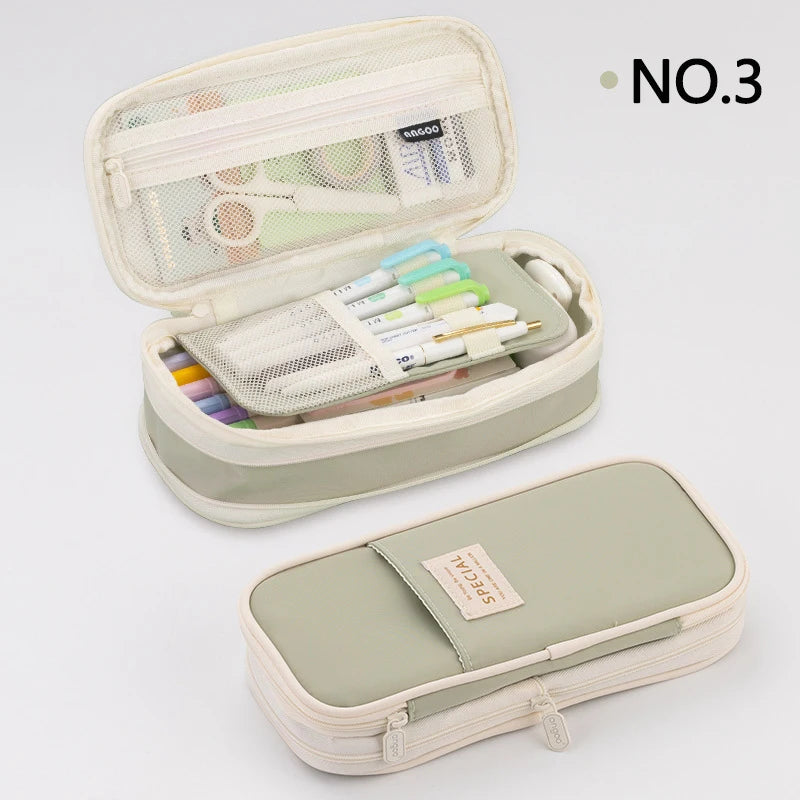 Professional Pencil Case with Double Layers and Large Capacity - CPC Certified Safe Material