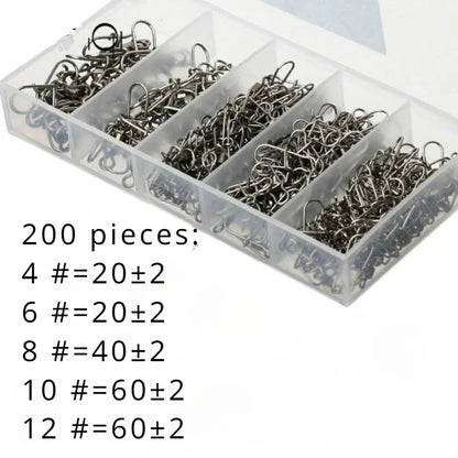 Delysia King Fishing Connector Set - 50/100/200 Pieces, Complete Fishing Gear Kit