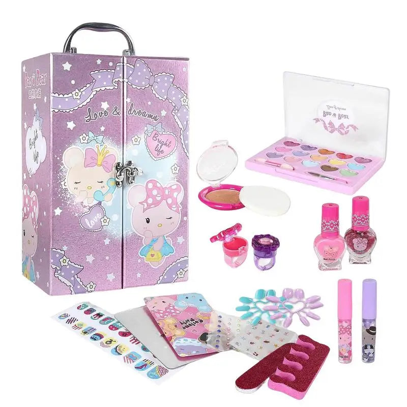 Children's Cosmetic Princess Makeup Set with Safe and Non-Toxic Eye Shadow Palette - Ideal Beauty and Fashion Gift for Girls