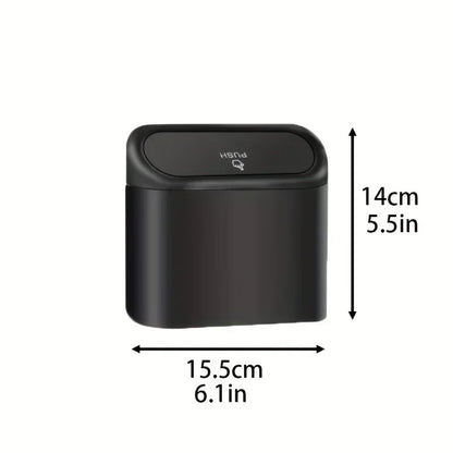 Car Trash Can Set with Lid and 60 Garbage Bags - Small Leak-Proof Mini Car Accessories