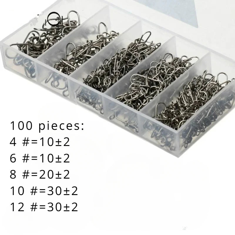 Delysia King Fishing Connector Set - 50/100/200 Pieces, Complete Fishing Gear Kit