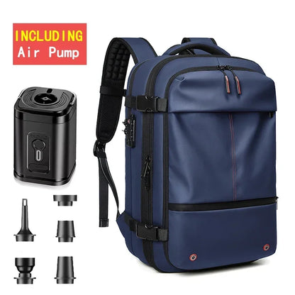 Travel Backpack with Electric Pump, Waterproof Storage, and Laptop Compartment - Expandable Casual Fashion Bag