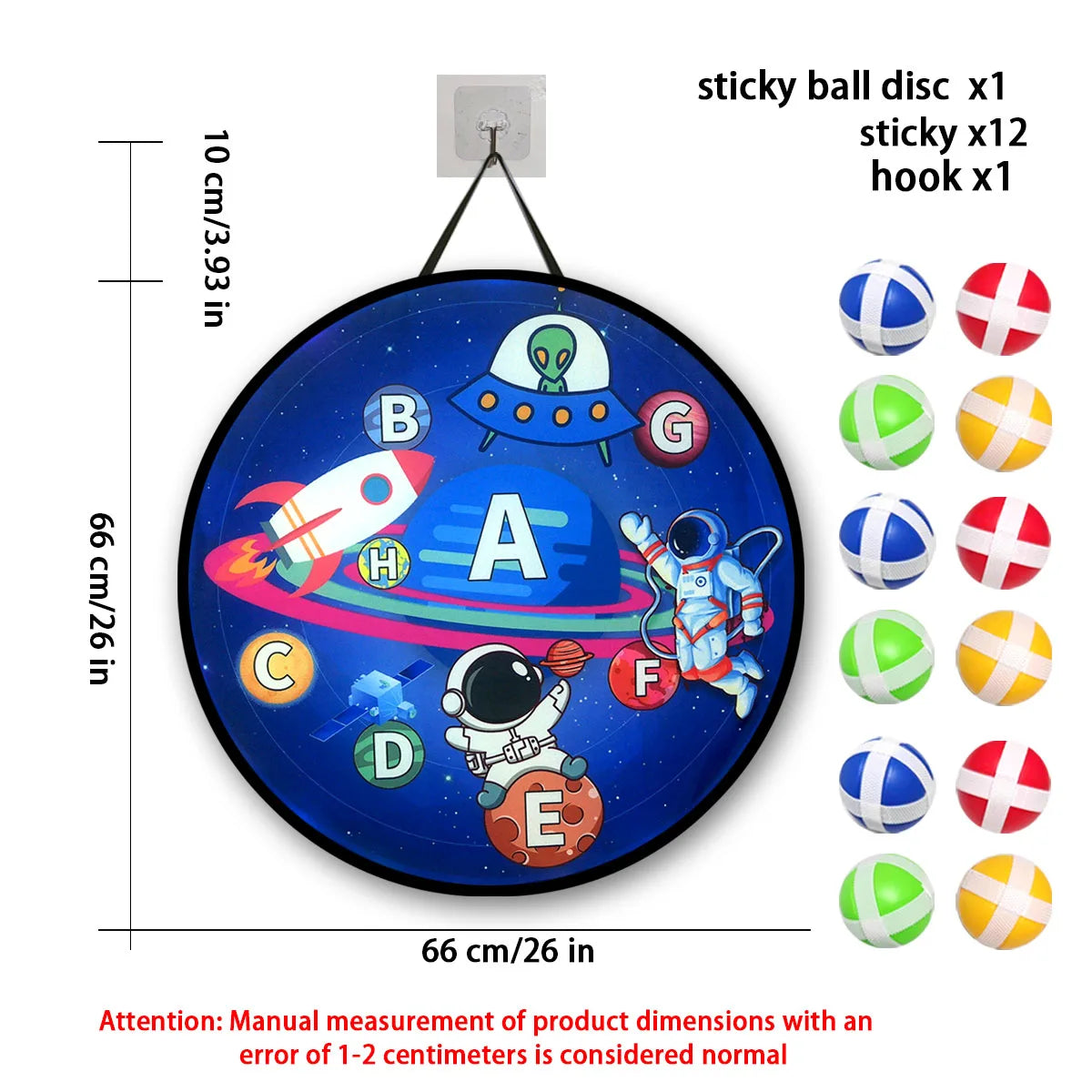 Set of 12 Sticky Ball Dart Discs for Indoor and Outdoor Play - Perfect for Parent-Child Interaction, Birthdays, and Party Games