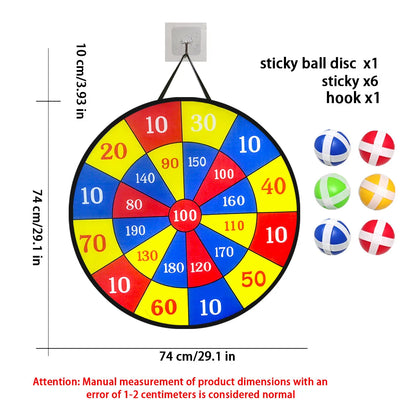 Set of 12 Sticky Ball Dart Discs for Indoor and Outdoor Play - Perfect for Parent-Child Interaction, Birthdays, and Party Games