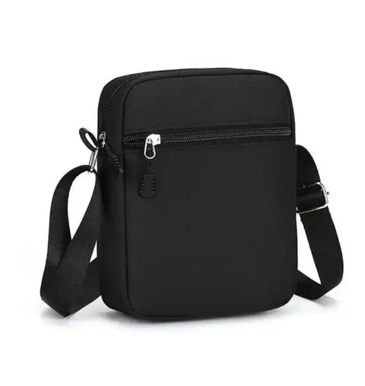 Men's Oxford Shoulder Bag: Durable Mini Black Mobile Phone Waist Pack