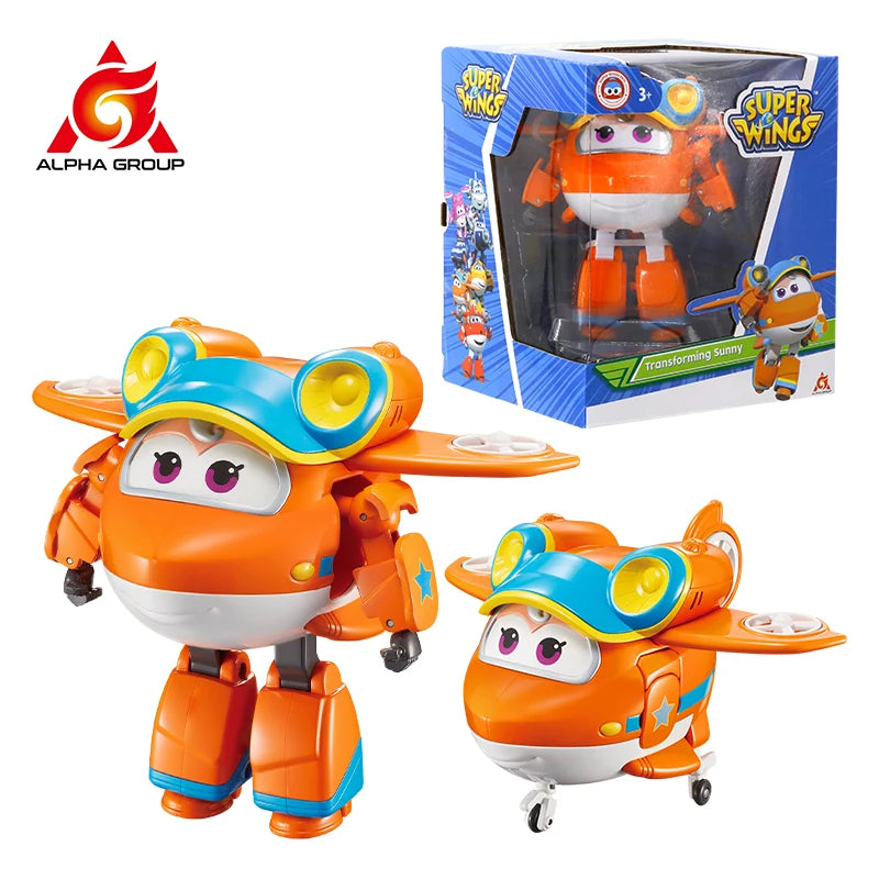 5" Scale Transforming LEO Airplane to Robot Plane Action Figure Toy for Boys - Birthday Gift