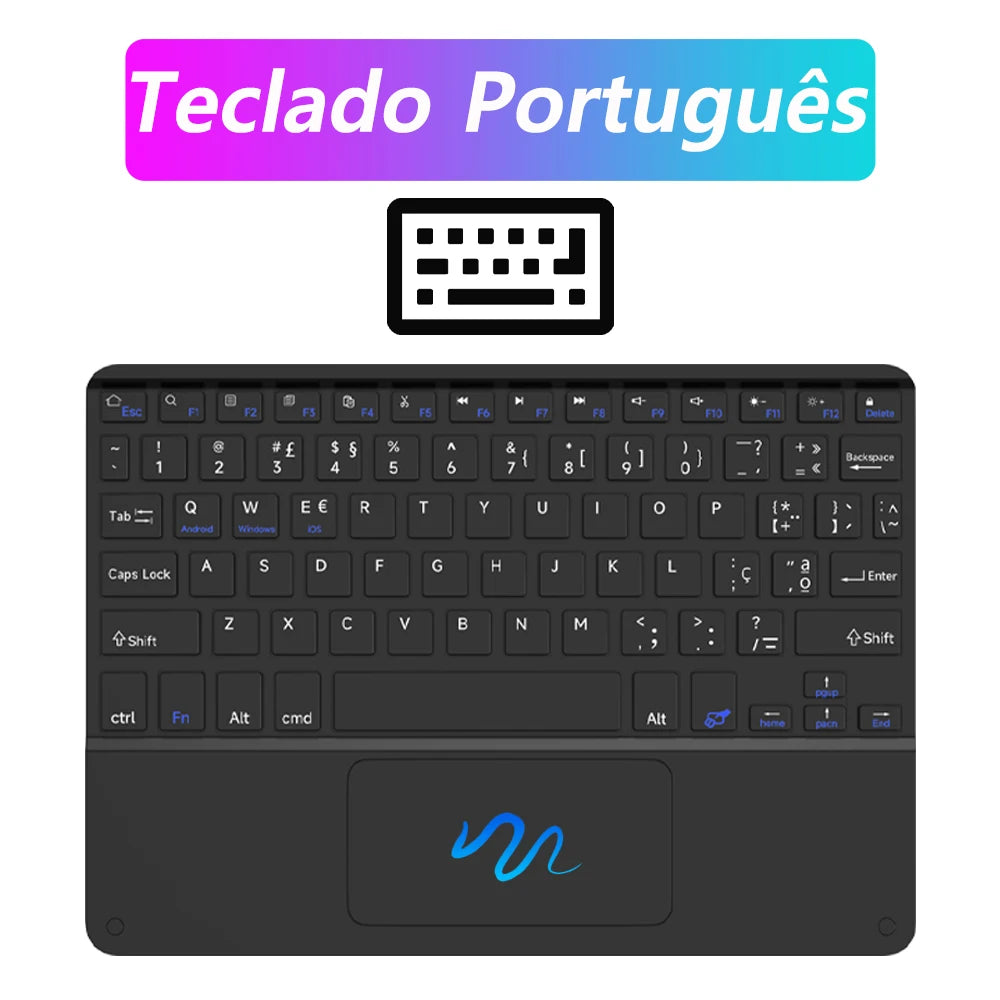 Wireless Keyboard with Touchpad for iPad and Android Devices