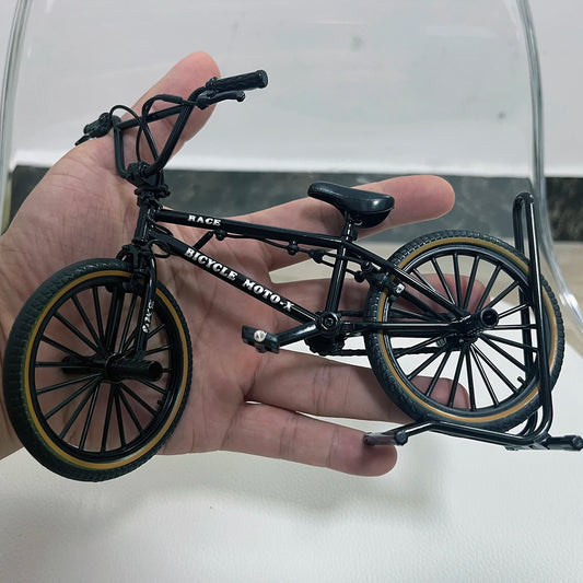 1:8 Mini Alloy Mountain Bicycle Diecast Model - Metal Finger Bike Decoration, Simulation Collection Toy for Boys