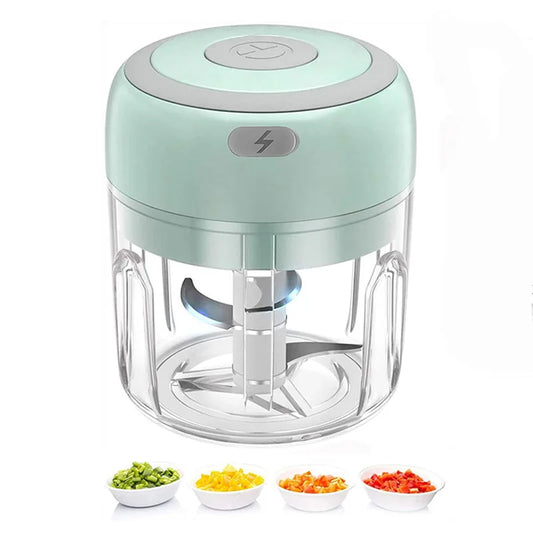 Household Rechargeable Electric Food Grinder - Multifunctional Mini Cordless Grinder for Meats, Vegetables, Garlic, and Ginger