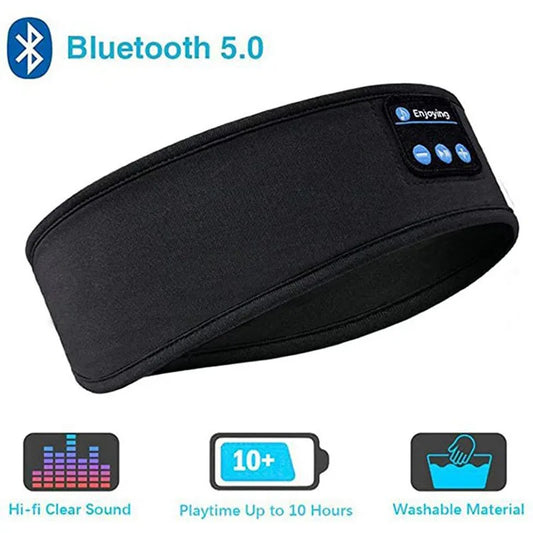 Wireless Bluetooth Headband with Sleep Mask and Earphones