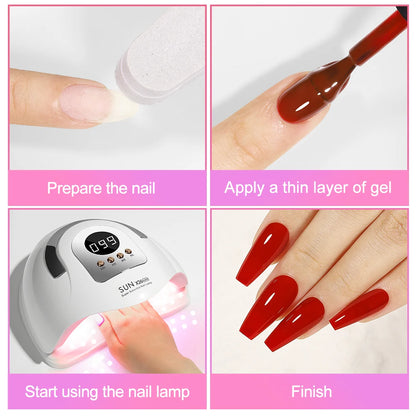 Professional LED Nail Lamp for Gel Nails with 81 Leds and 4 Timers