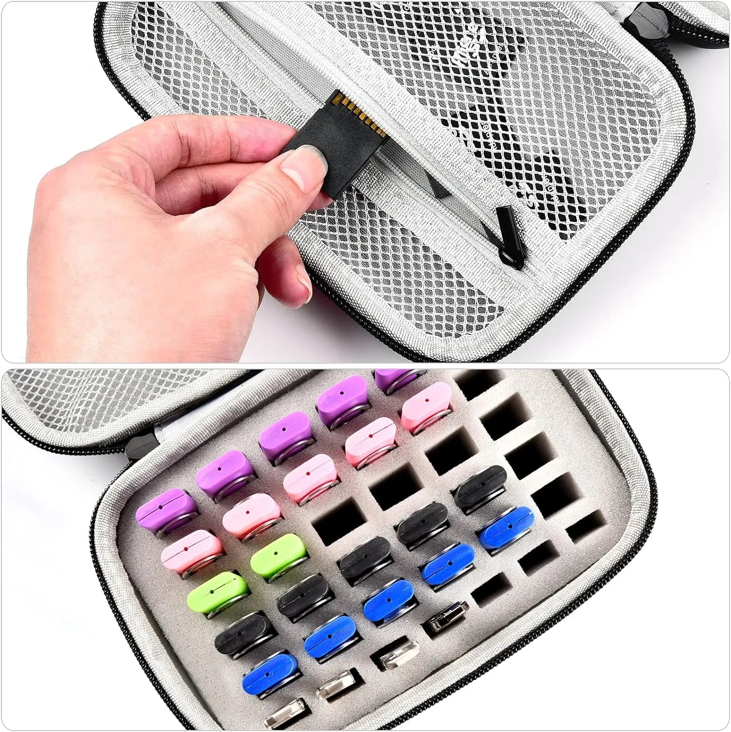 Electronics Accessories Organizer Case for USB Flash Drives, SD Cards, and Memory Cards