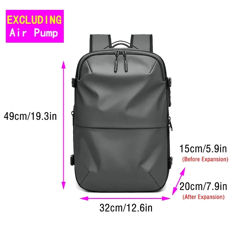 Travel Backpack with Electric Pump, Waterproof Storage, and Laptop Compartment - Expandable Casual Fashion Bag