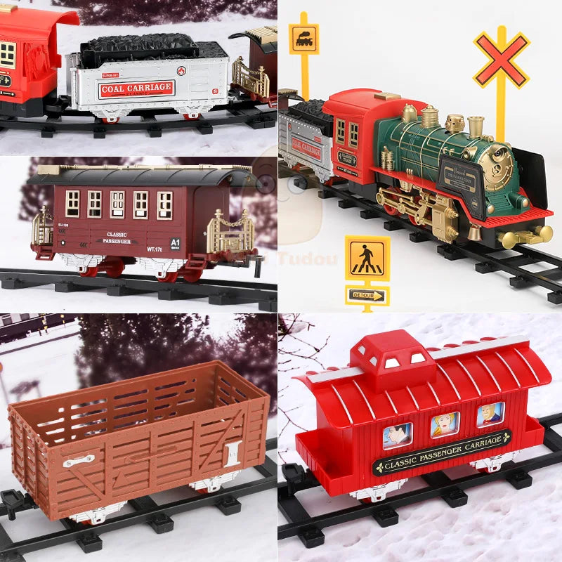 Classical Simulation Electric Railway Set with Remote Control - Educational Toy for Children