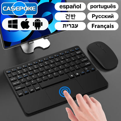 Wireless Keyboard with Touchpad for iPad and Android Devices