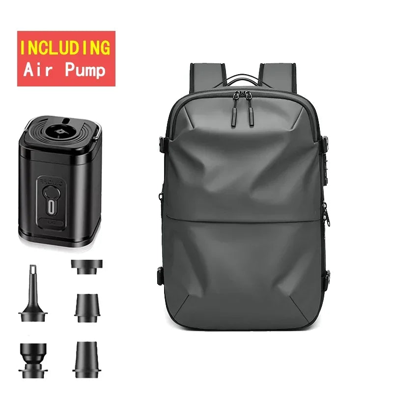 Travel Backpack with Electric Pump, Waterproof Storage, and Laptop Compartment - Expandable Casual Fashion Bag