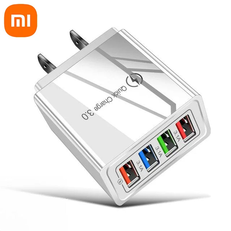 Xiaomi USB PD Charger with Quick Charge 3.0 for iPhone, Samsung, Xiaomi Tablets - Fast Charging Adapter with EU/US Plug