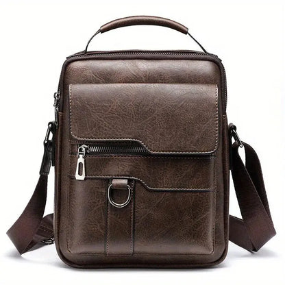 Brand Men Shoulder Bag for 9.7" Ipad Men PU Leather Flaps Men'S Crossbody Bags Business Flap Male Solid Messenger Bag Travel Bag