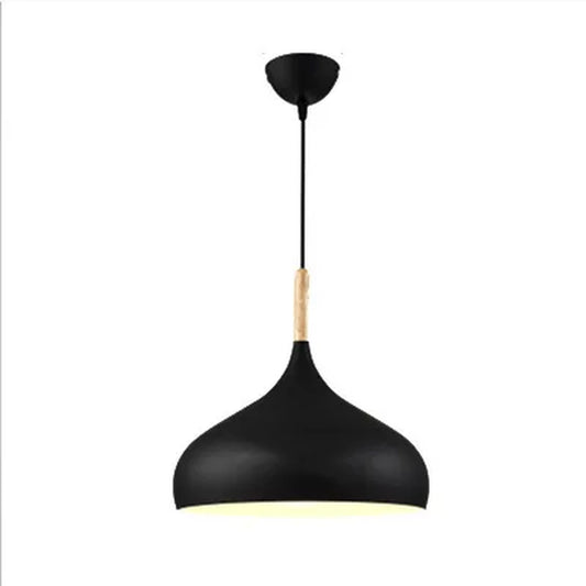 Modern Nordic Wooden Pendant Chandelier with LED Light for Bedroom and Living Room