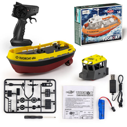 686 RC Boat 1/72 Dual Motor Wireless Radio Control Tugboat Model