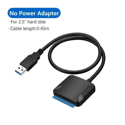 USB 3.0 to SATA III Hard Drive Adapter Converter for 3.5'' and 2.5'' External HDD SSD with 12V/2A Power Adapter