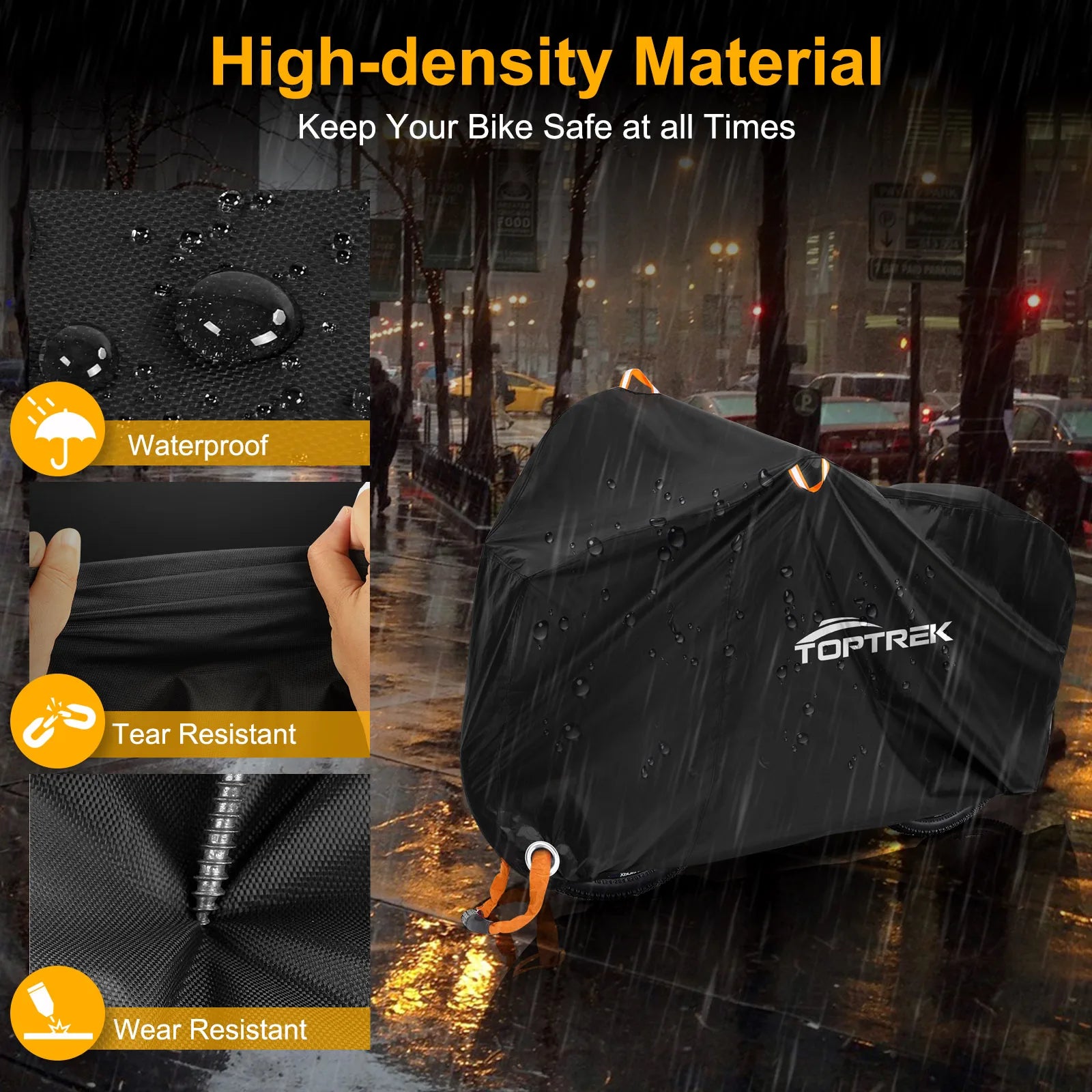 Premium 210T Bicycle Cover - All-Weather Waterproof Protector for Rain, Snow, and Dust