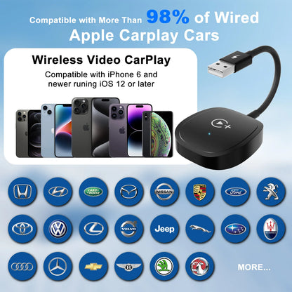  OEM Wireless Carplay for Cars -  Wireless Video Carplay Adapter! Enjoy Netflix, YouTube, and TikTok