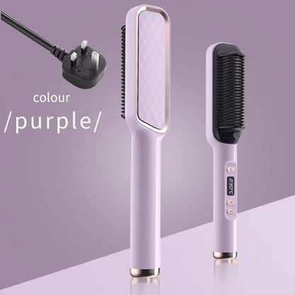 Multifunctional Electric Hot Comb with Negative Ion Technology for Straightening Hair