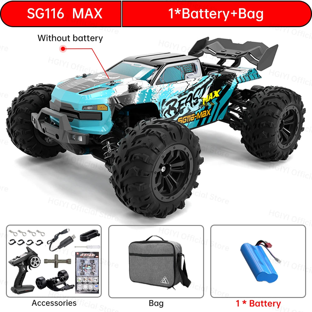 SG116 MAX/PRO 1:16 High Speed Drift Racing RC Car - 80KM/H or 40KM/H Brushless Motor, 4WD Off-Road Vehicle for Kids