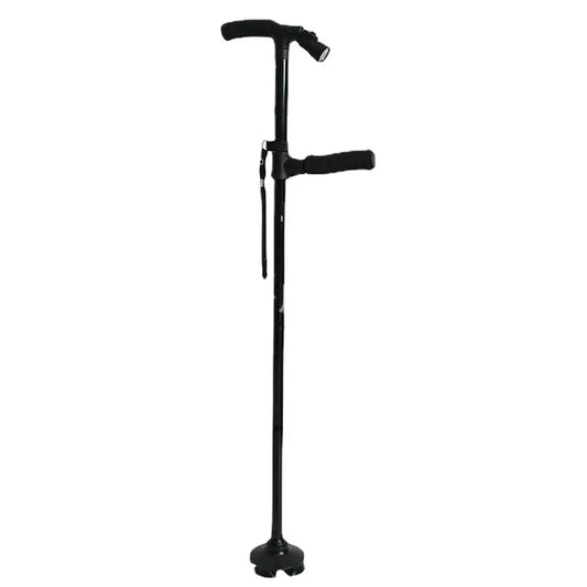 Telescopic Folding Cane with LED Alarm for Elderly Walking Assistance