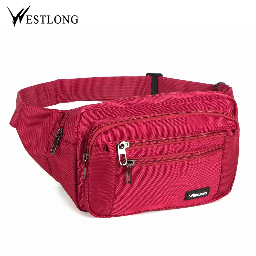 Waist Pack Casual Functional Fashion Men Waterproof Fanny Pack Women Belt Bum Bag Male Phone Wallet Pouch Bags Unisex 98011