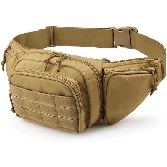 Tactical Multi-Function Nylon Waist Pack for Men - High-Capacity Camo Sports Bag