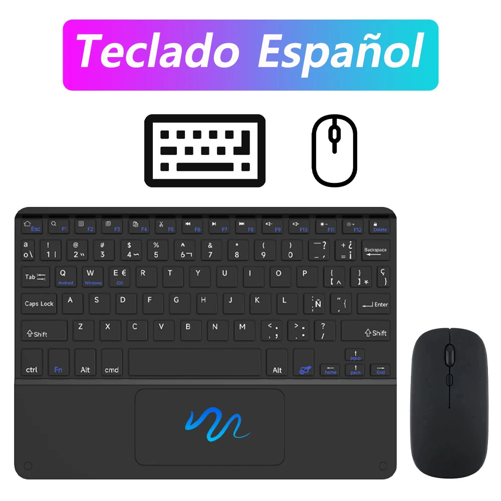 Wireless Keyboard with Touchpad for iPad and Android Devices