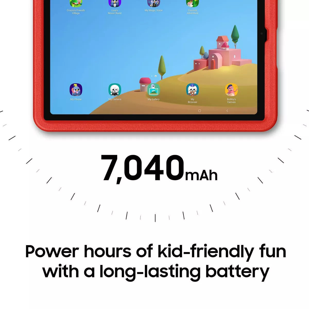 Samsung Galaxy Tab A9+ Kids Edition in Red