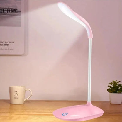 LED Desk Lamp with USB Charging, Eye-Care Beads, Three Dimming Modes