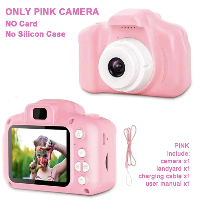 Children's Digital Camera with Cartoon Unicorn Silicone Case, Deer Astronaut Lanyard, Selfie Function, Portable Video Recording, USB Connectivity - Perfect Holiday Gifts for Boys