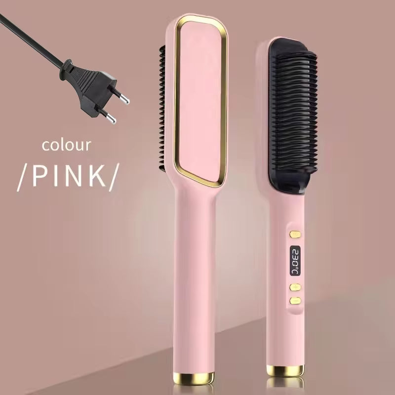 Multifunctional Electric Hot Comb with Negative Ion Technology for Straightening Hair