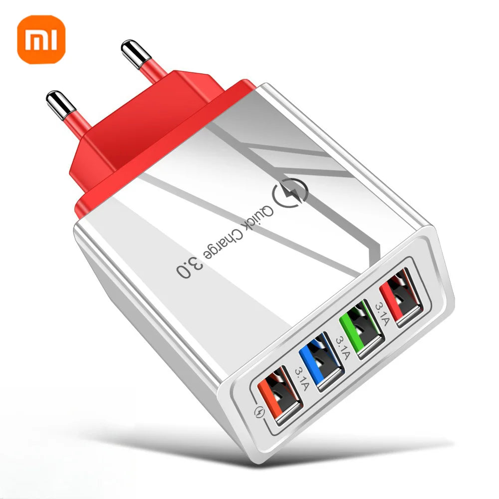 Xiaomi USB PD Charger with Quick Charge 3.0 for iPhone, Samsung, Xiaomi Tablets - Fast Charging Adapter with EU/US Plug