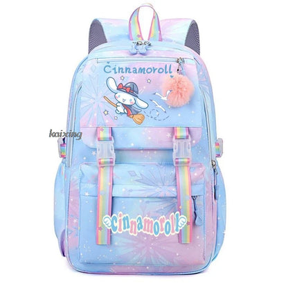 Sanrio Cinnamoroll Large Capacity College Backpack for Students - Lightweight and Casual Design