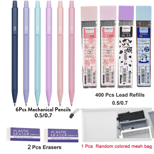 13-Piece Mechanical Pencil Set with Leads, Erasers, and Automatic Pencils - Back to School Stationery Supplies