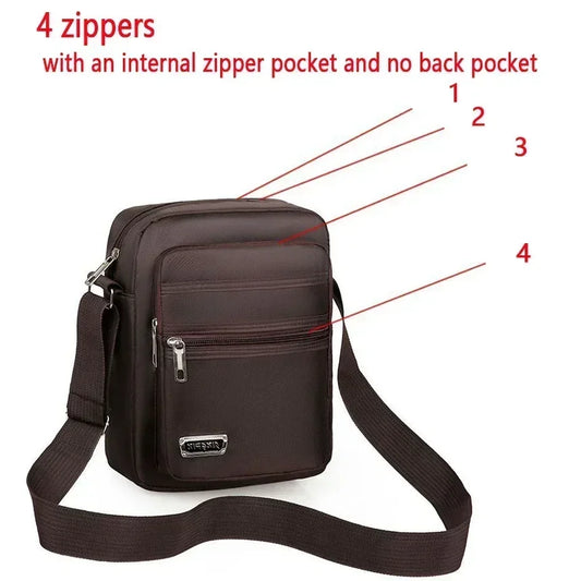 Men's Casual Waterproof Nylon Shoulder Bag