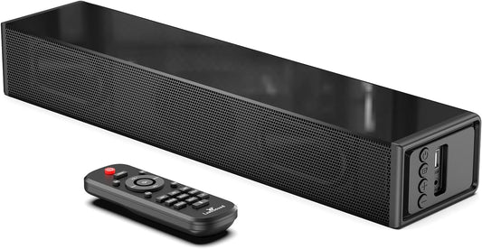 Compact Soundbar with Bluetooth, HDMI Arc, Optical, AUX, and USB Connections - Ideal for TV, PC, Gaming, and Surround Sound System