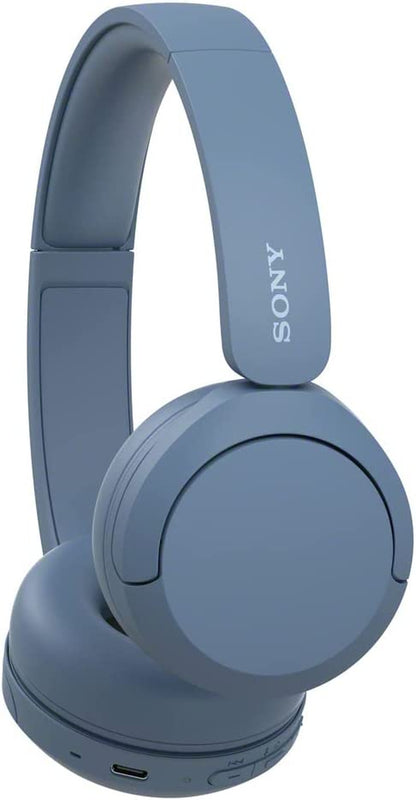 WH-CH520 Wireless Headphones, SONY Bluetooth On-Ear Headset with Microphone, Blue New