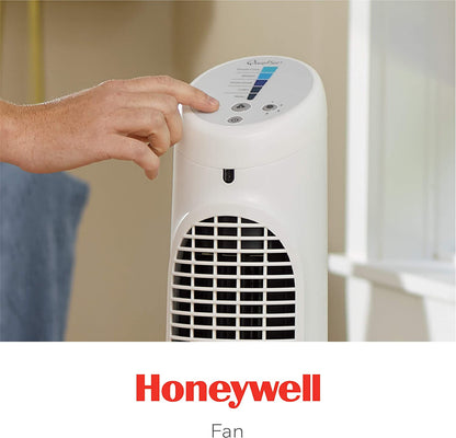 Honeywell HYF260 Quiet Set Whole Room Tower Fan, White