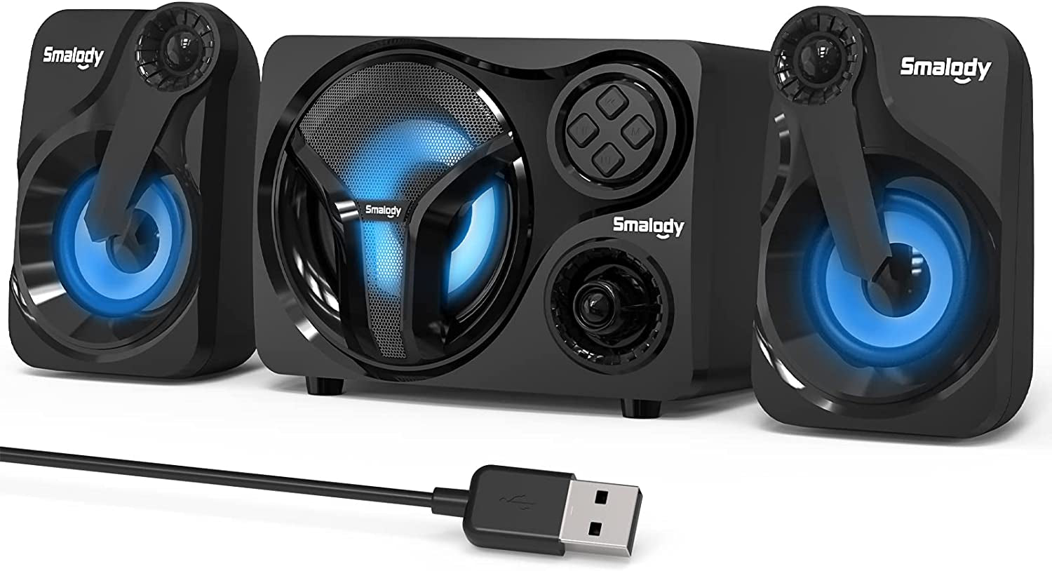 2.1 PC Speakers System with Subwoofer Bluetooth for Desktop and Gaming Monitor 