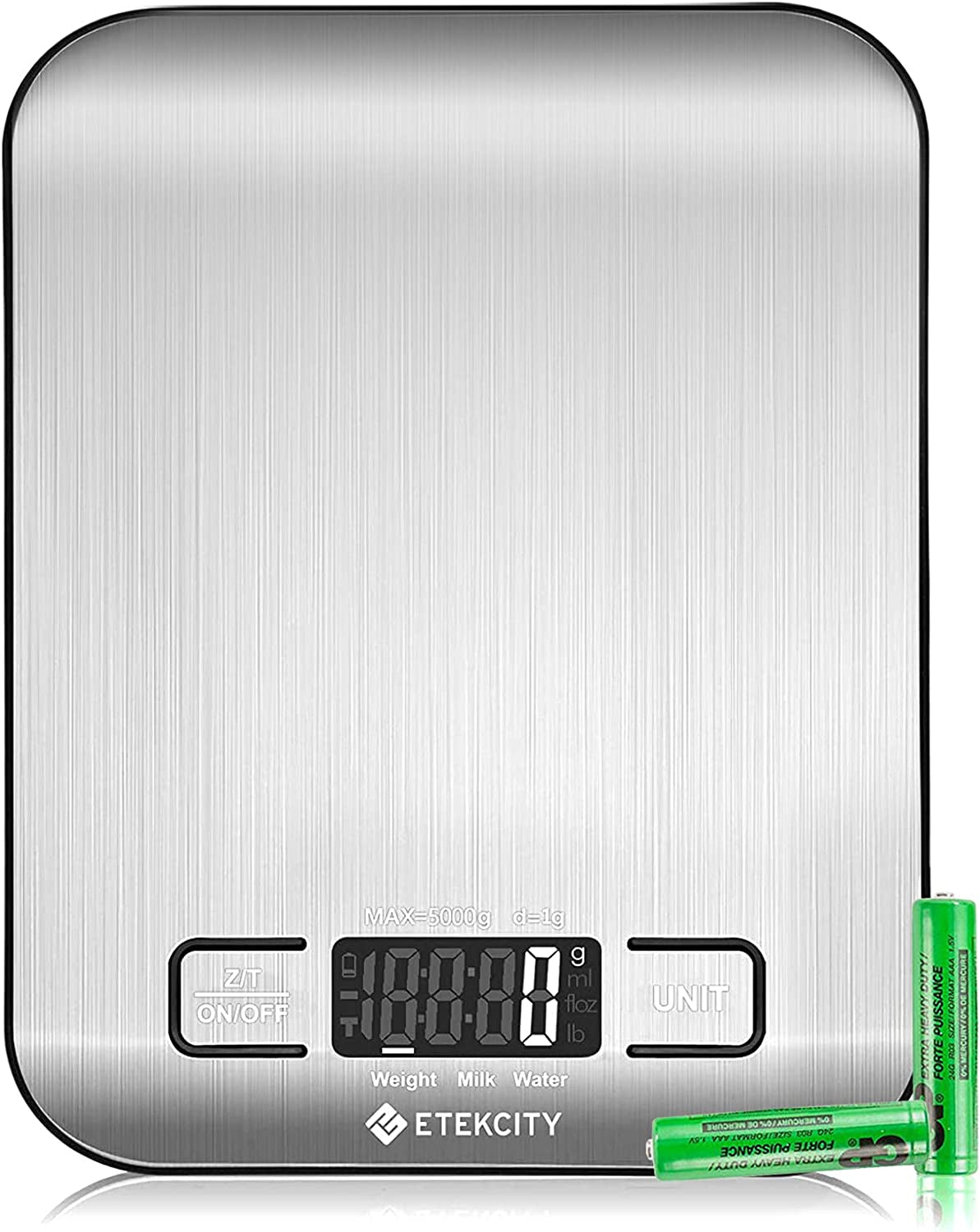 Kitchen Food Scale, Digital LCD Grams & Ounces Display for Baking, Cooking, Keto and Meal Prep, Medium Size, Made from 304 Stainless Steel